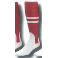 Traditional 2 in 1 Baseball Socks w/ Pattern B Heel & Toe (7-11 Medium)